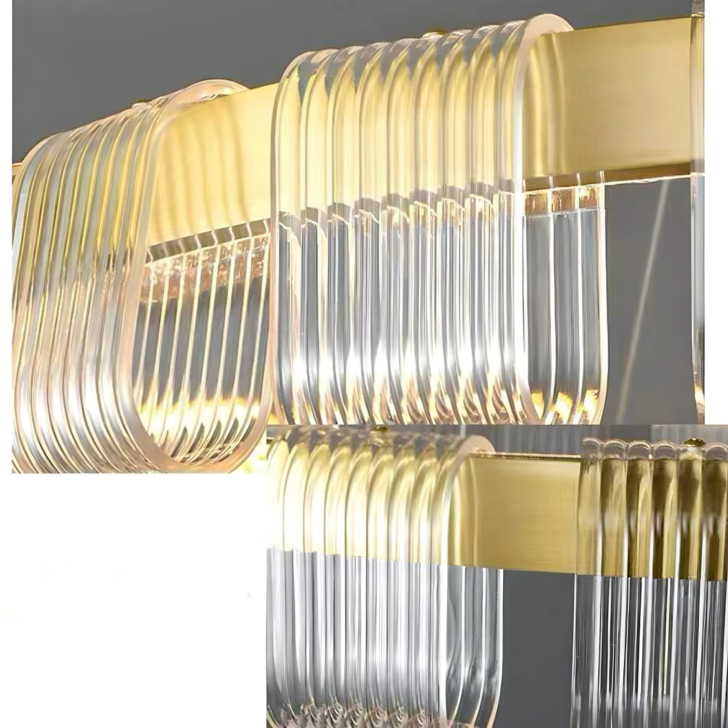 Aura Chandelier Vintage Retro Acrylic Bedroom Living Room