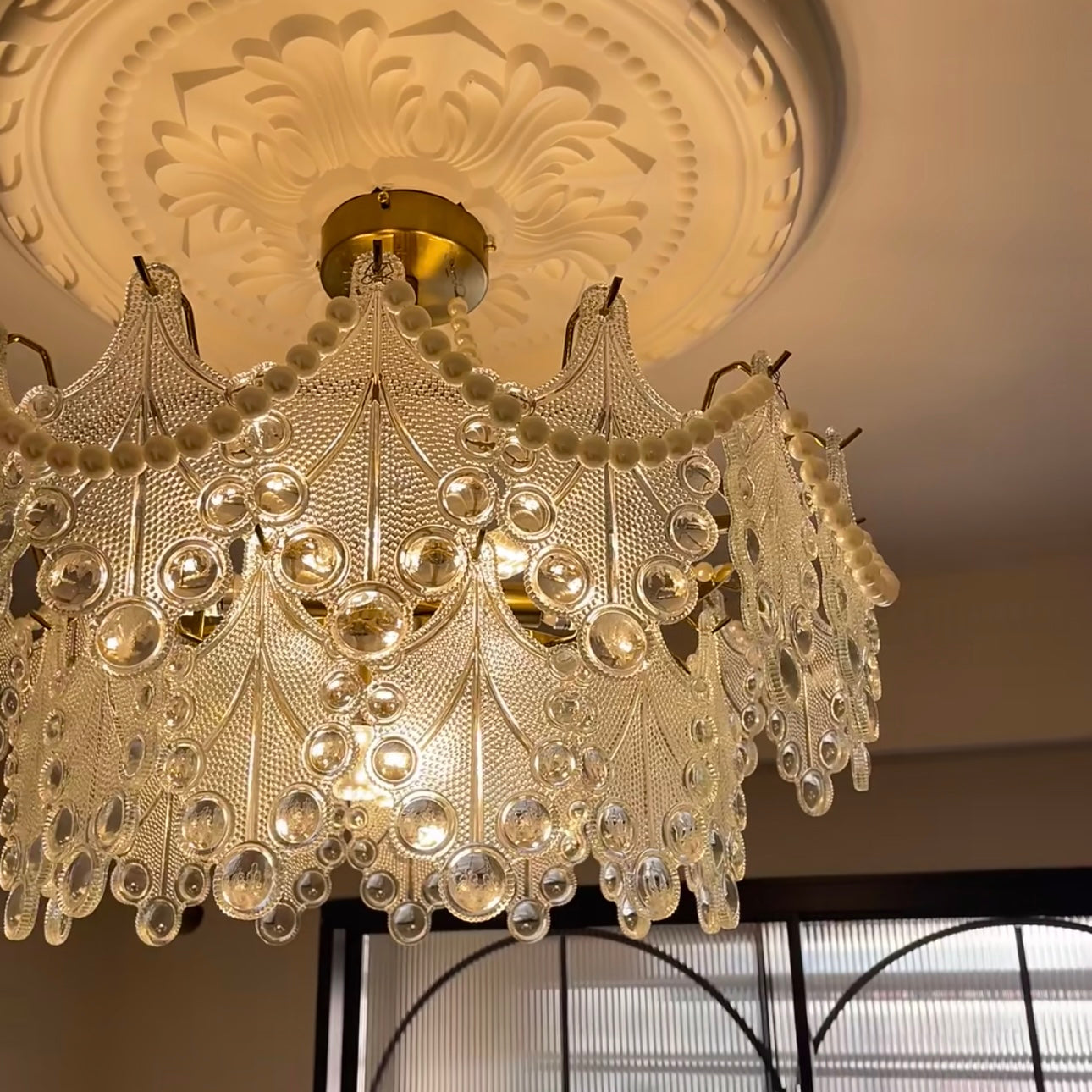 Aura Chandelier Vintage Retro Glass Bedroom Living Room