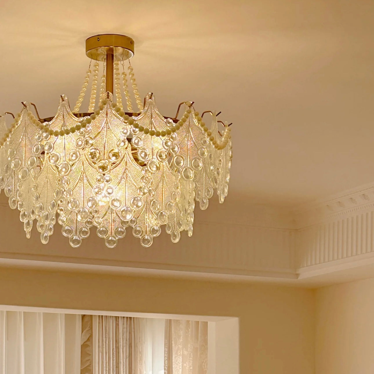 Aura Chandelier Vintage Retro Glass Bedroom Living Room