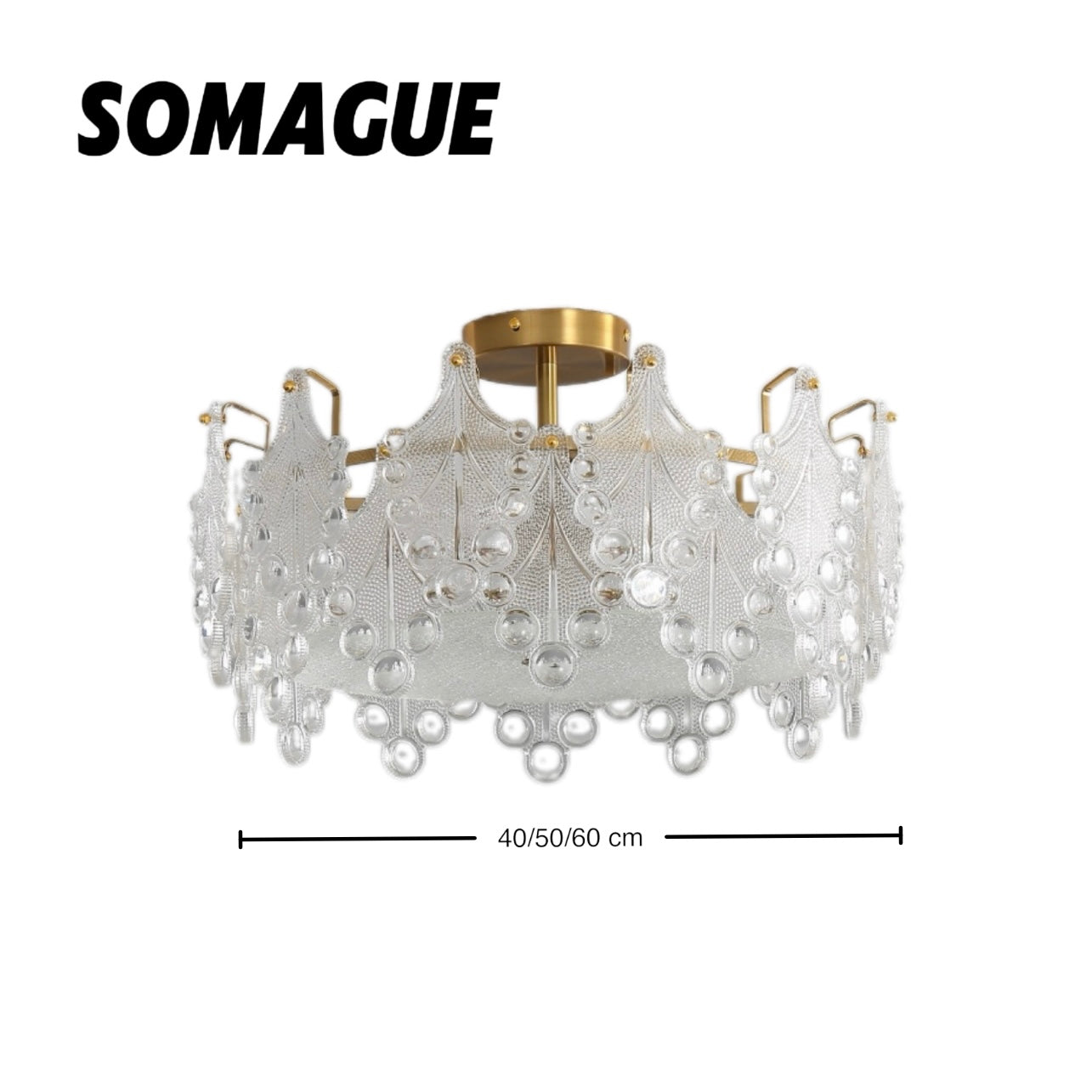Aura Chandelier Vintage Retro Glass Bedroom Living Room
