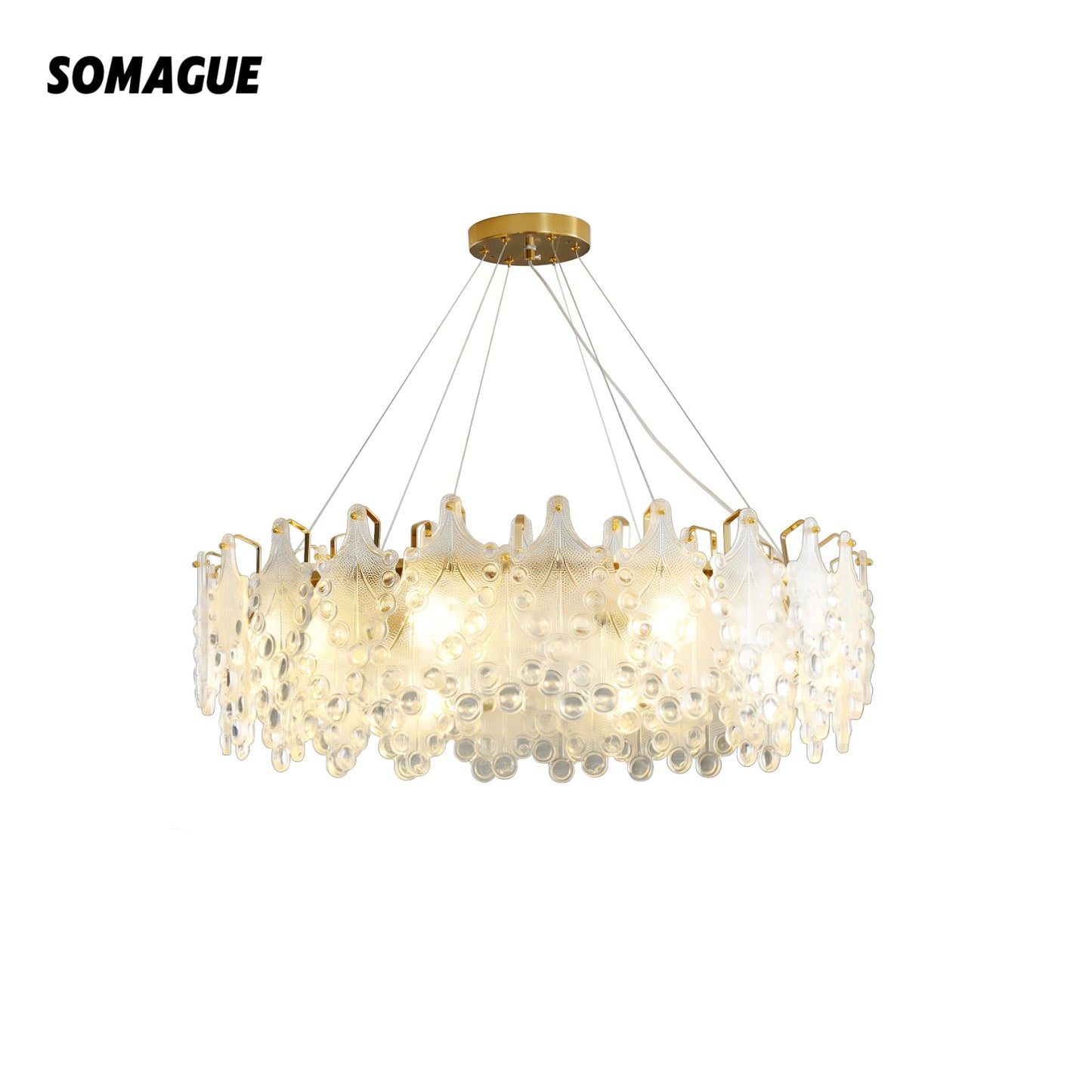 Aura Chandelier Vintage Retro Elegant Glass Bedroom Living Room