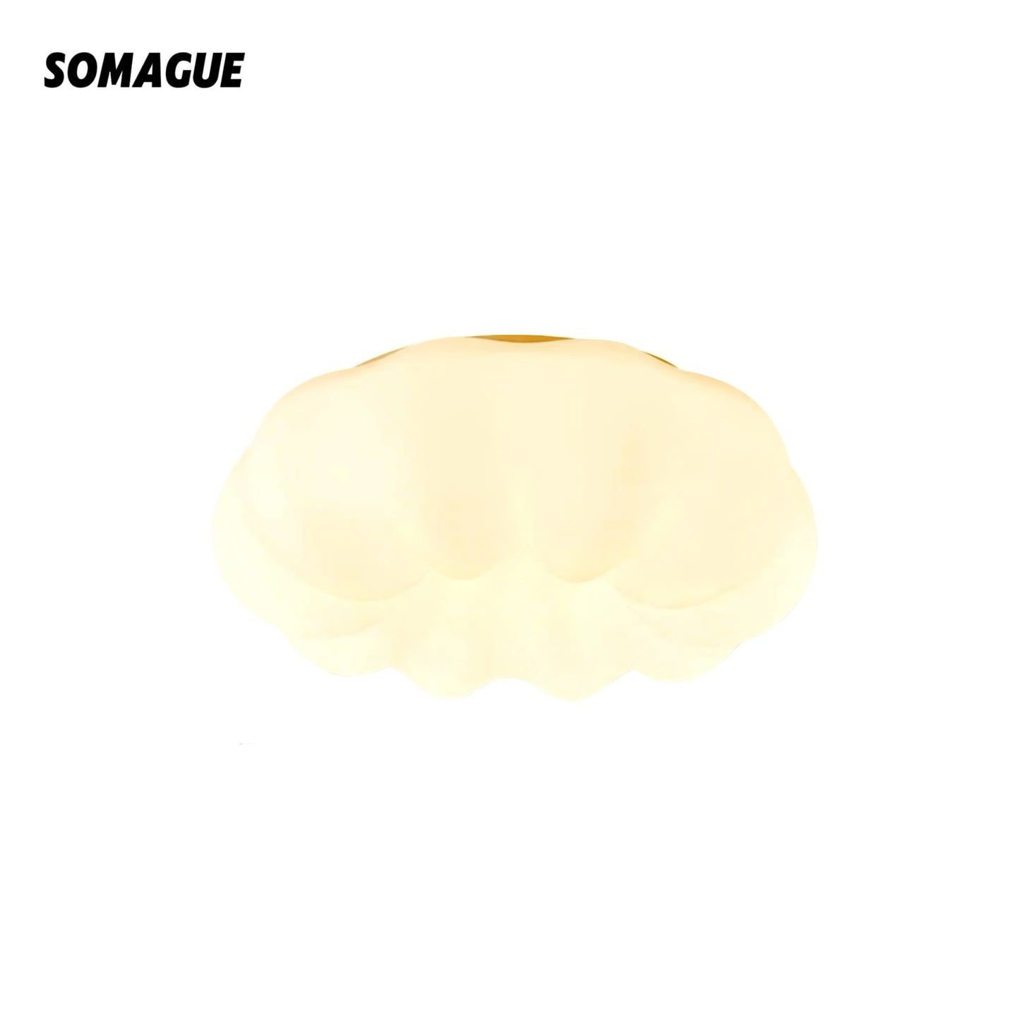 Aura Flush Mount Ceiling Light Simple Modern Cream PE Bedroom Kitchen