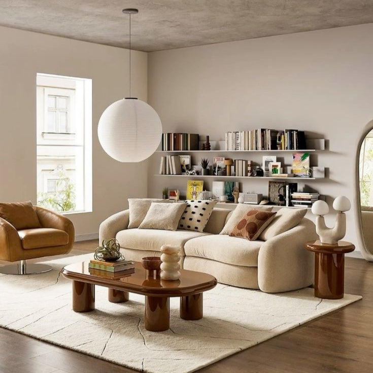 Nexa Pendant Light Silk Modern Lantern Wabi-Sabi Polymer Living Room