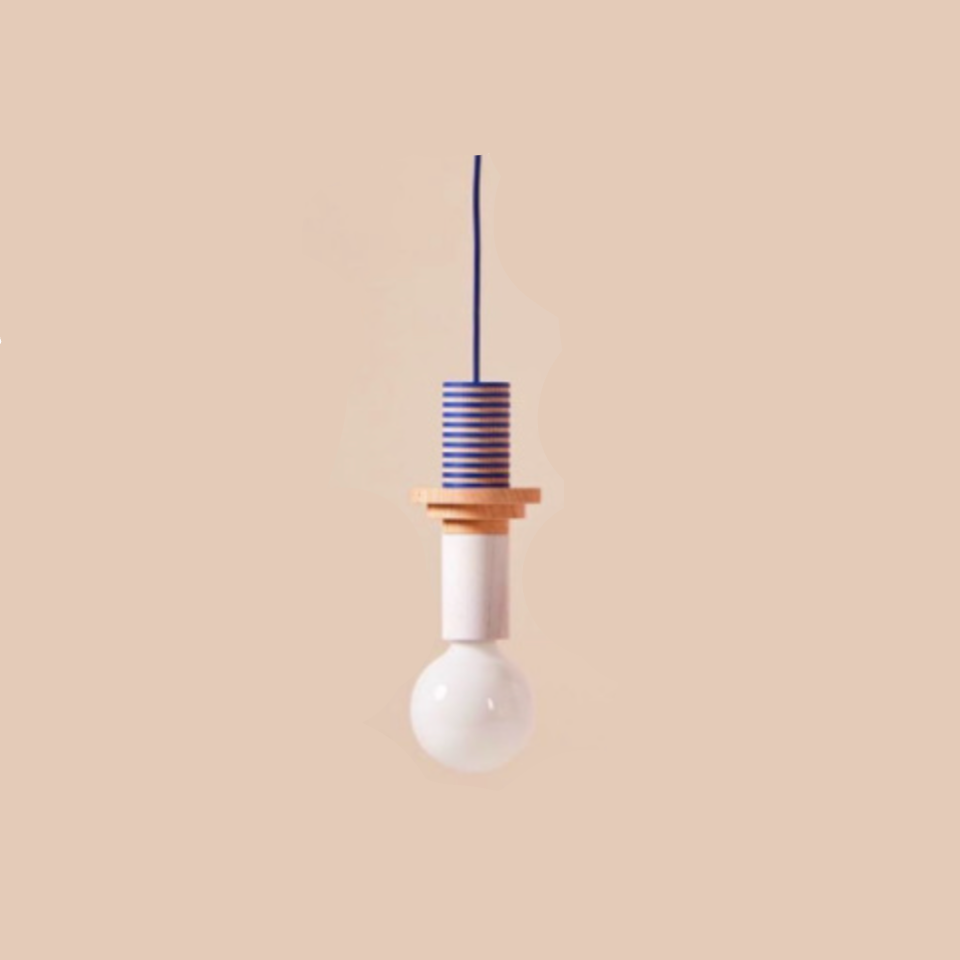 Yono Pendant Light Memphis Modern Geometric Wood Kid's Room