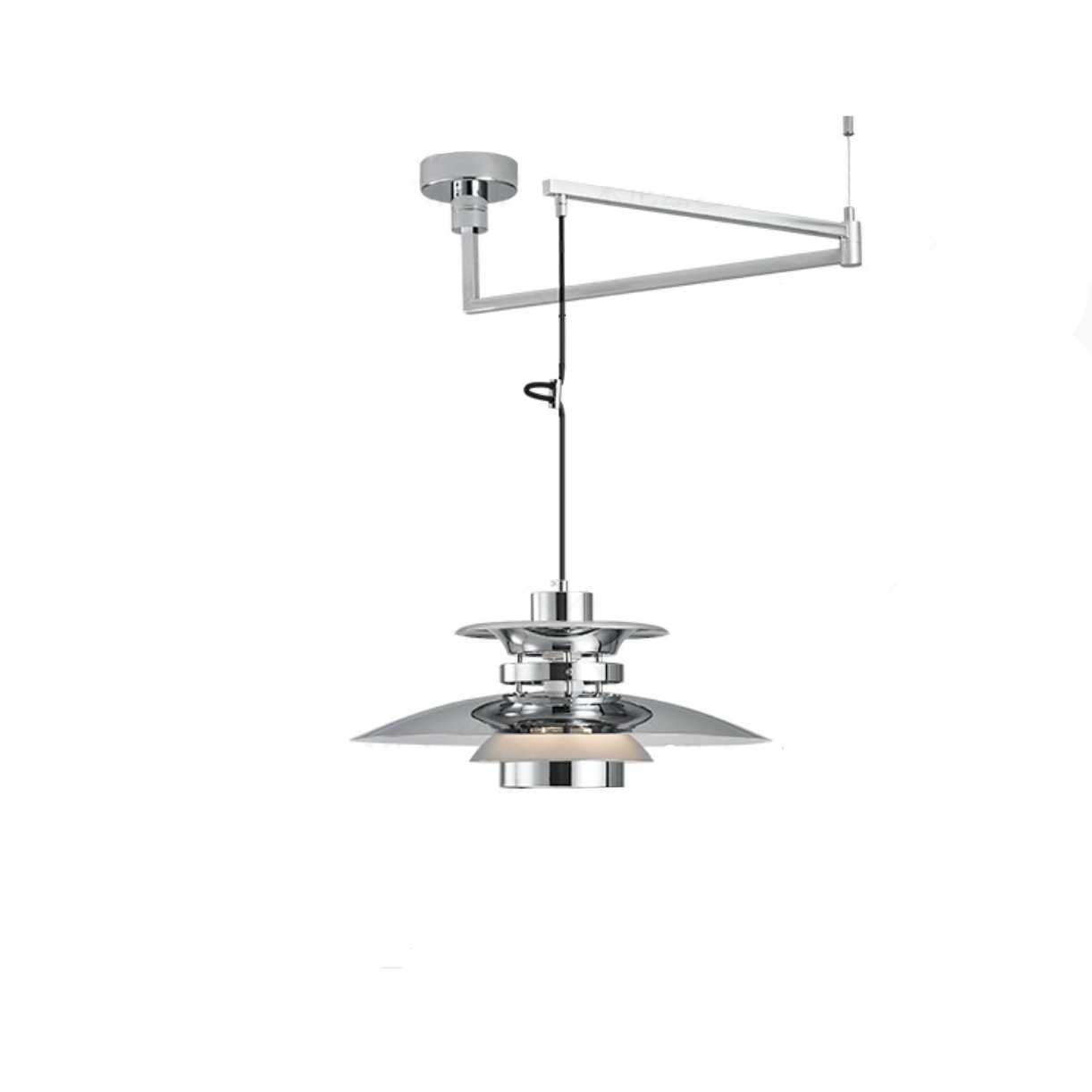 Nexa Pendant Light Modern Articulating Arm Metal Glass Living Room Bedroom