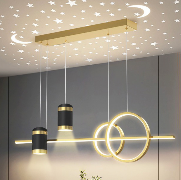 Elys Pendant Light Modern Linear Metal Bedroom Living Room