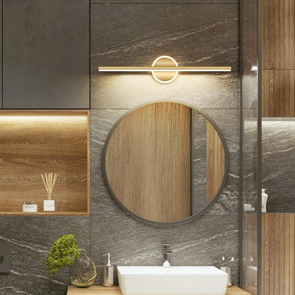 Elys Wall Lamp Modern Minimalist Linear Gold Metal Bedroom Living Room