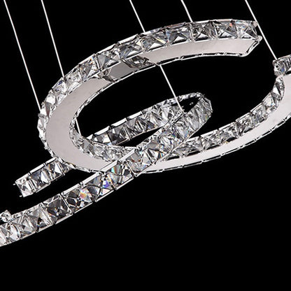 Elys Pendant Light Luxurious Ornate Crystal Metal Amber Transparent Living Room Bedroom