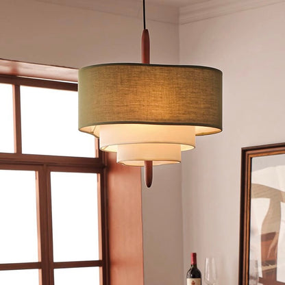 Nexa Pendant Light Scandinavian Natural Wood Cloth Living Room Bedroom
