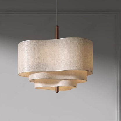 Nexa Pendant Light Scandinavian Natural Wood Cloth Living Room Bedroom