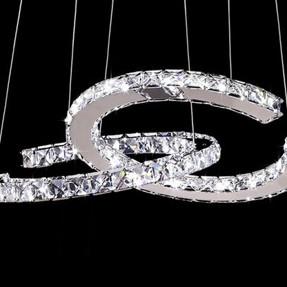 Elys Pendant Light Luxurious Ornate Crystal Metal Amber Transparent Living Room Bedroom