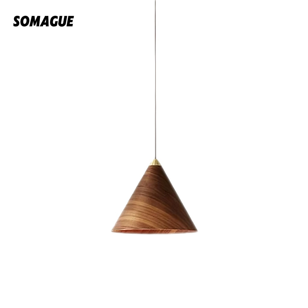 Mode Pendant Light Vintage Minimalist Metal Walnut Bedroom