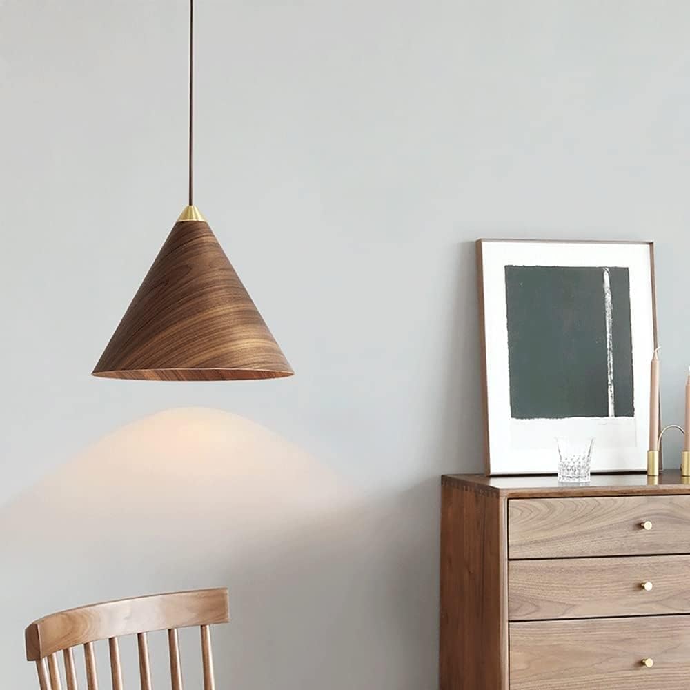Mode Pendant Light Vintage Minimalist Metal Walnut Bedroom