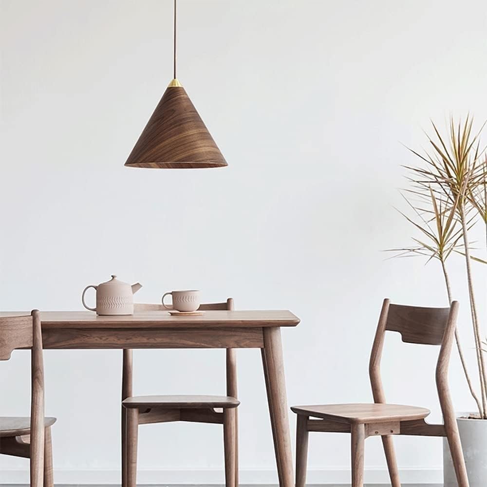 Mode Pendant Light Vintage Minimalist Metal Walnut Bedroom