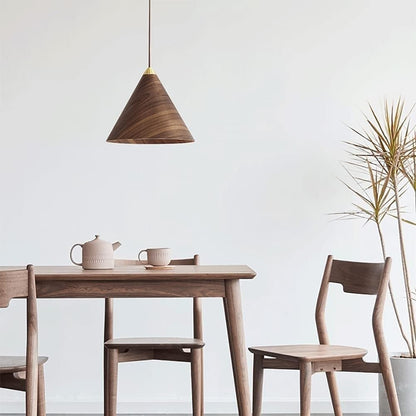 Mode Pendant Light Vintage Minimalist Metal Walnut Bedroom