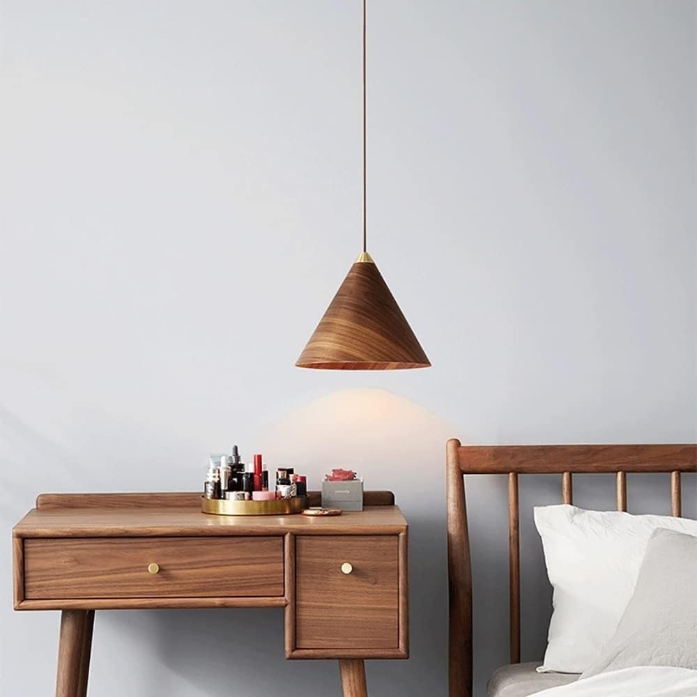 Mode Pendant Light Vintage Minimalist Metal Walnut Bedroom