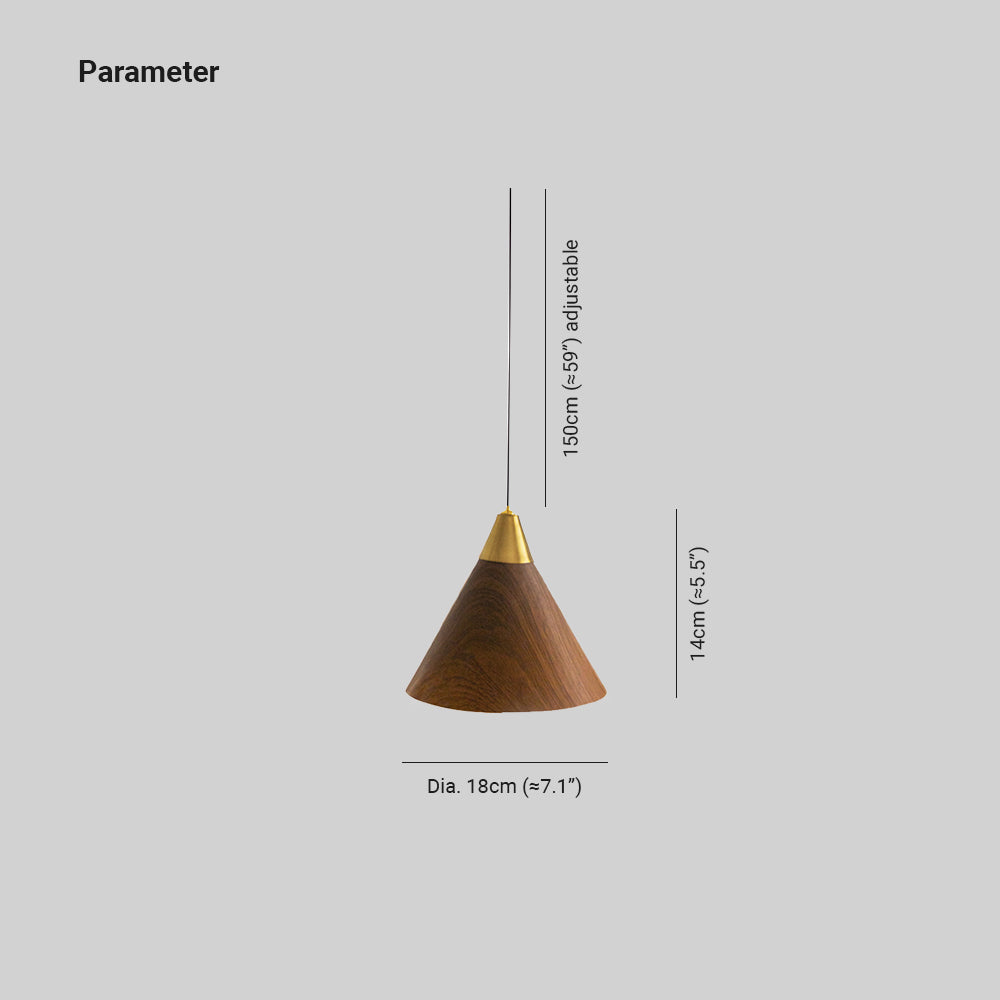 Mode Pendant Light Vintage Minimalist Metal Walnut Bedroom