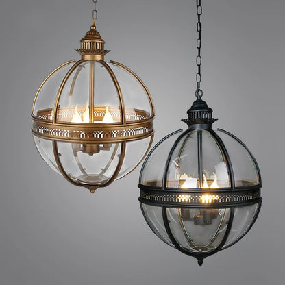 Nexa Pendant Light Vintage Glass Metal Black Dining Room Bedroom