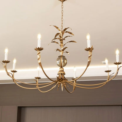 Aura Chandelier Vintage Metal Brass Dining Room Bedroom
