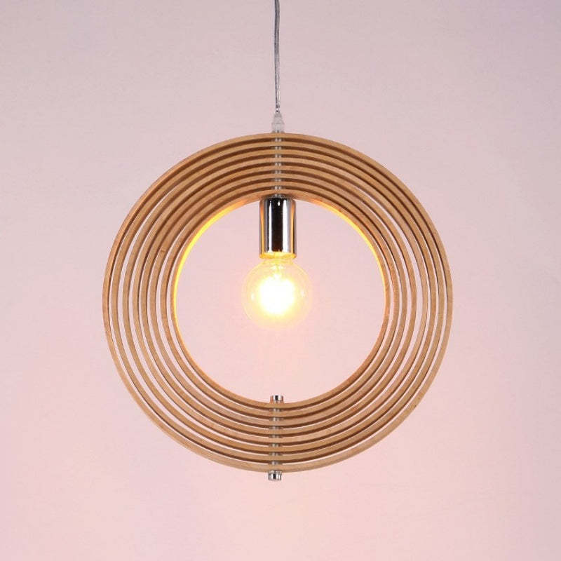 Nexa Pendant Light Wabi-Sabi LED Wood Bedroom Living Room