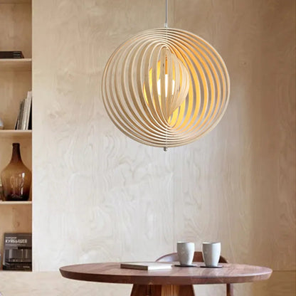 Nexa Pendant Light Wabi-Sabi LED Wood Bedroom Living Room