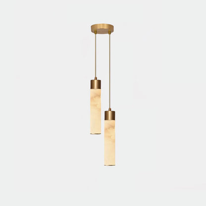 Mode Pendant Light Modern Brass Metal Alabaster Living Room Bedroom