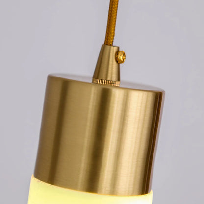 Mode Pendant Light Modern Brass Metal Alabaster Living Room Bedroom