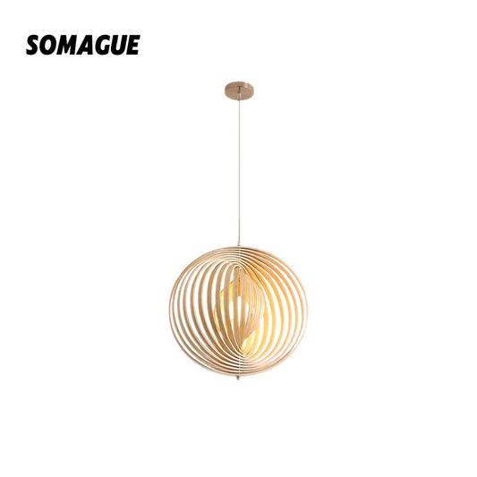 Nexa Pendant Light Wabi-Sabi LED Wood Bedroom Living Room